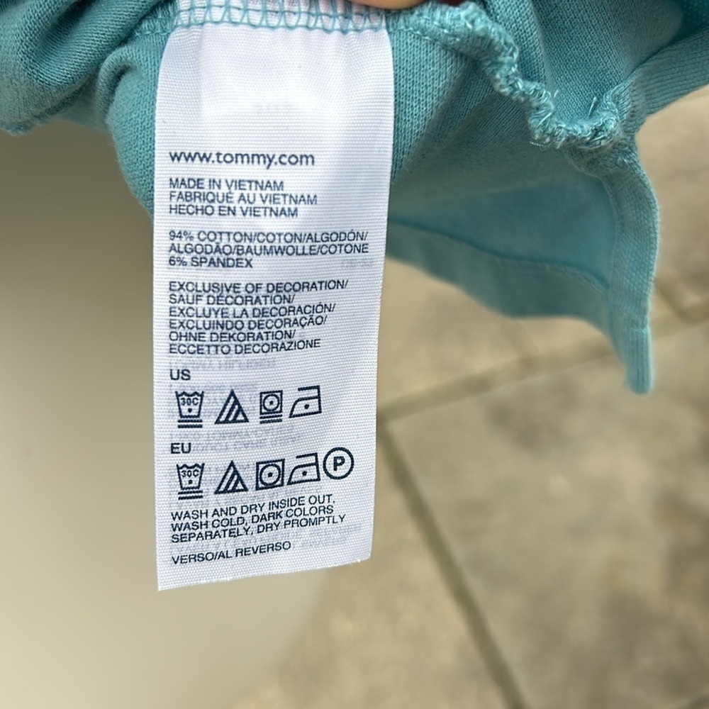 Tommy Hilfiger light blue polo top - Picture 6 of 8